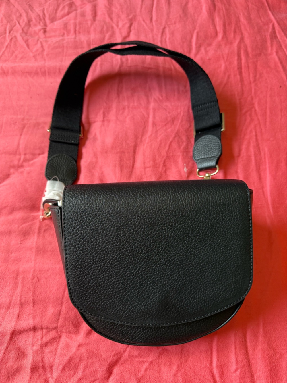 Saks Fifth Avenue Black Leather Crossbody Bag - Picture 2 of 14
